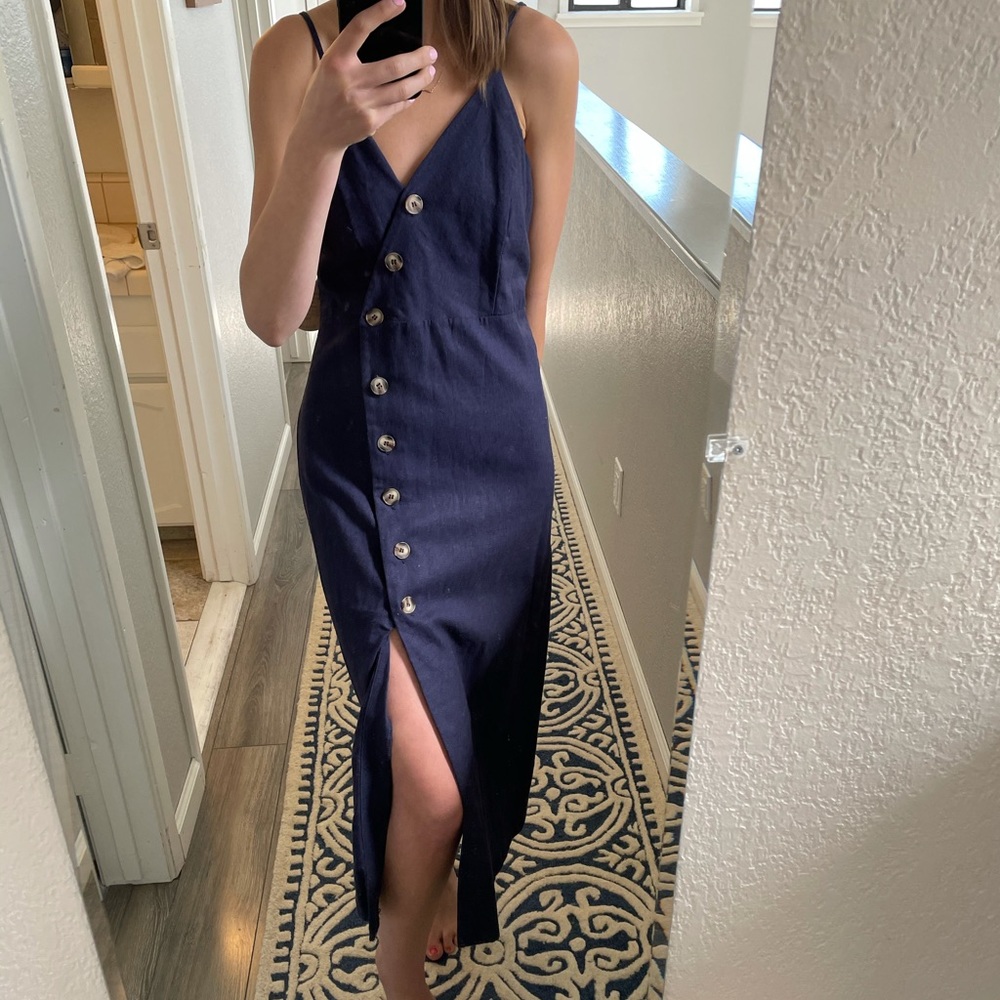 Navy midi dress -size small